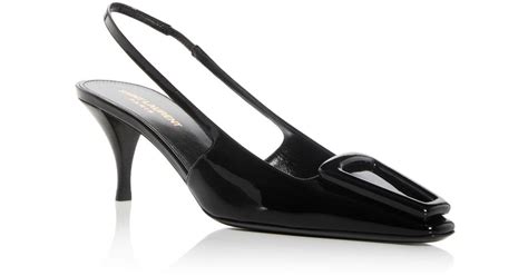 Saint Laurent Women's 24 Slingback Kitten Heel Pumps